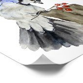 Poster Jay bleu d'oiseau de la forêt (Coin)