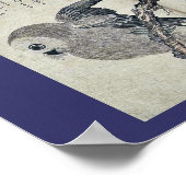 Poster Jay et hibou de Kitagawa, Utamaro Ukiyoe (Coin)