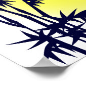 Poster Jayanese kokeshi doll at bamboo during sunrise (Coin)