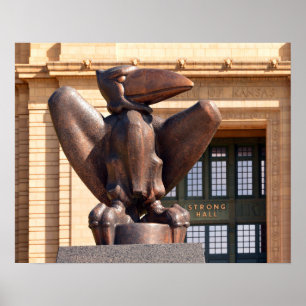 Poster Jayhawk de bronze