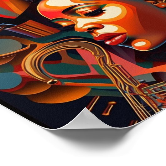 Poster Jazz Abstrait Art (Coin)