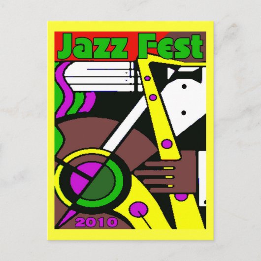 Poster Jazz Fest 2010 Briefkaart (Voorkant)