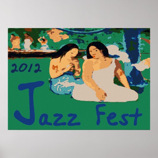Poster Jazz Fest 2012, assis près de l'arbre (Devant)