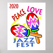 Poster Jazz Fest 2020 Peace Love (Devant)