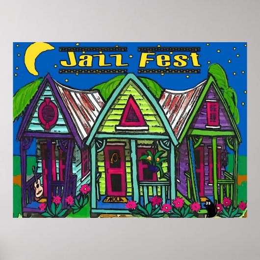 Poster Jazz Fest Cottages Orléans (Devant)