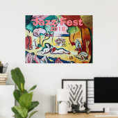 Poster Jazz Fest Du Jardin 2018, modifier le texte (Bureau à domicile)
