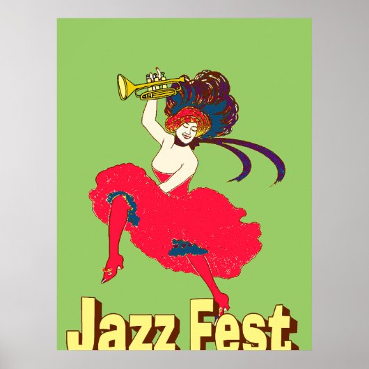 Poster Jazz Fest Lady with Horn (Devant)