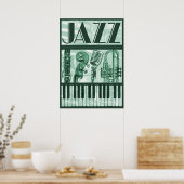 Poster Jazz Green (Cuisine)