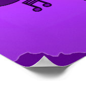 Poster Jazz Music Motif Dancing Swirling Notes Violet (Coin)