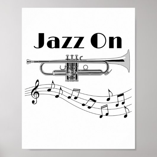 Poster Jazz musicien sur Trumpet Player (Devant)