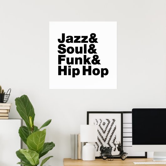Poster Jazz & Soul & Funk & Hip hop (Bureau à domicile)