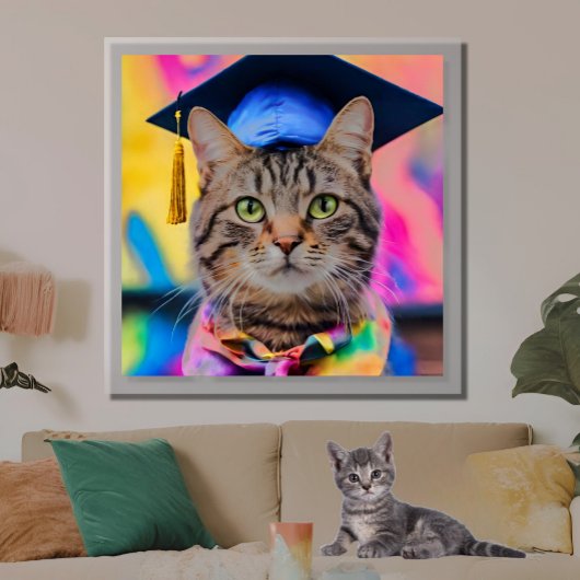Poster Jazzy Kitty grand casquette