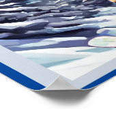 Poster Jazzy kitty sur un circuit de ski (Coin)