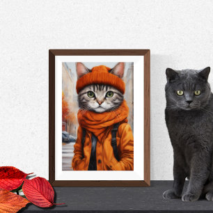 Poster Jazzy Kitty - Vibes d'octobre