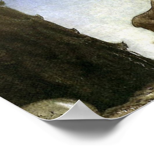 Poster Jbleap the elk John Bauer (Coin)