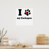 Poster J'Coeur Mon Cockapou (Cuisine)