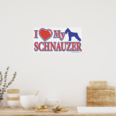 Poster J'Coeur Mon Schnauzer (Cuisine)