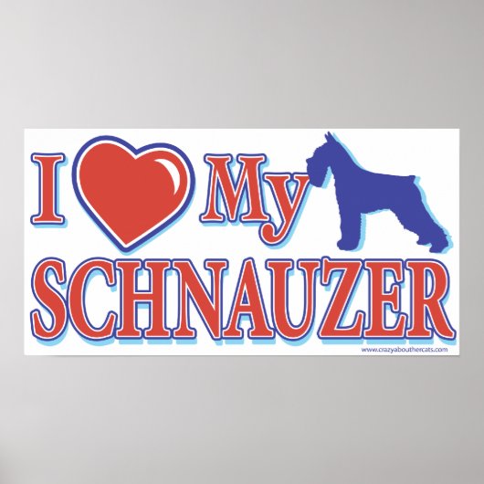 Poster J'Coeur Mon Schnauzer (Devant)