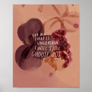 Poster Je choisirai toujours la joie - don inspirant