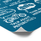 Poster Je choses moto de motard de temps libre (Coin)