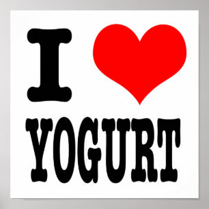POSTER JE COEUR (AMOUR) YOGURT