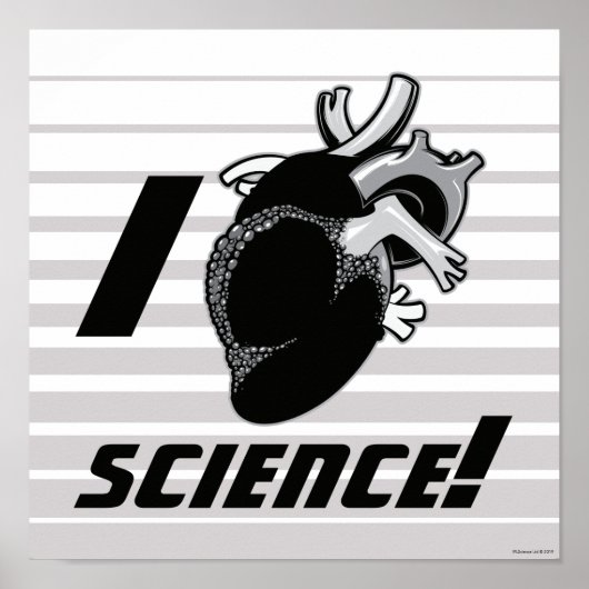 Poster Je (Cœur Anatomique) Science (Devant)