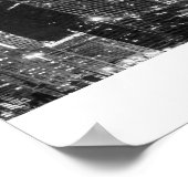 Poster Je coeur Chicago Skyline en noir et blanc (Coin)