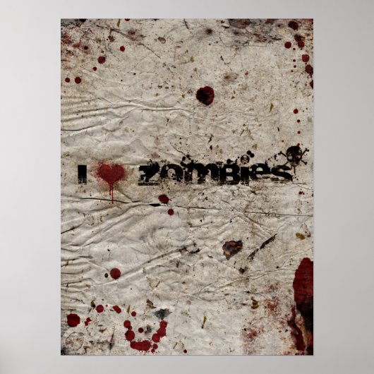 Poster Je Coeur Zombies (Devant)