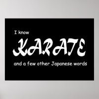 Je connais Karate et d'autres mots japonais. Drôle