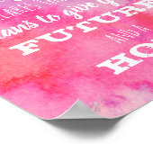 Poster Je Connais Les Plans Écriture Rose Purple Aquarell (Coin)