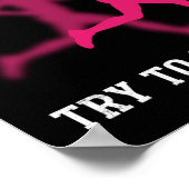 Poster Je cours comme une fille essayer de continuer (Coin)