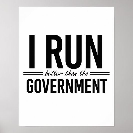 Poster Je cours mieux que le gouvernement - - (Devant)