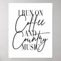 Je cours sur le café et la musique country