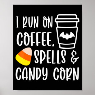 Poster Je cours sur les épices de café et de bonbons de m