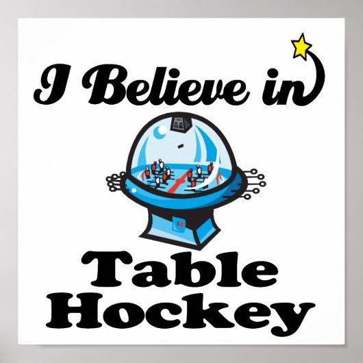 Poster je crois au hockey sur table (Devant)