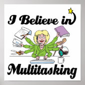 Poster je crois au multitâche (Devant)