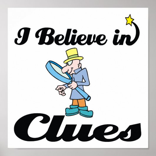 Poster je crois aux indices (Devant)