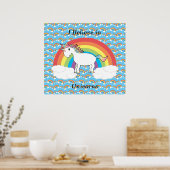 Poster Je crois aux licornes (Cuisine)