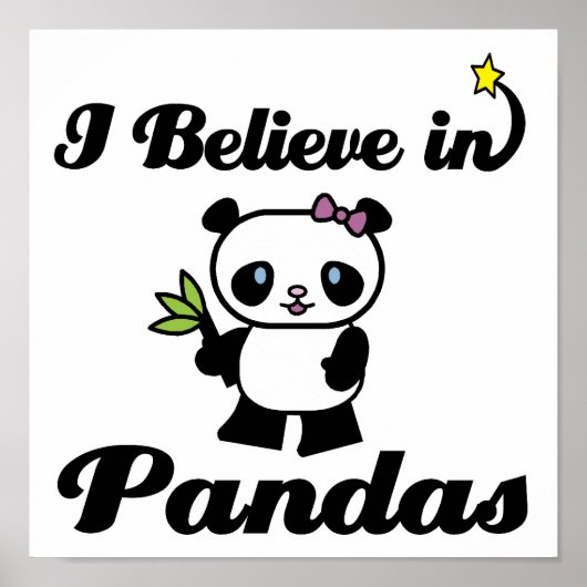 Poster je crois aux pandas (Devant)