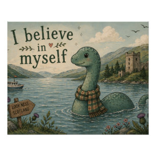 Poster Je crois en moi-même Loch Ness Monster fantaisiste