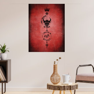Poster Je crois en moi Symbole Trader Rouge Cramoisi