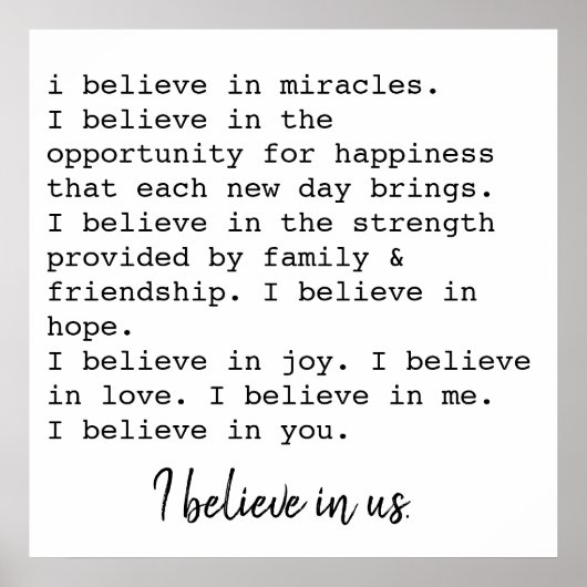 Poster je crois en nous (Devant)