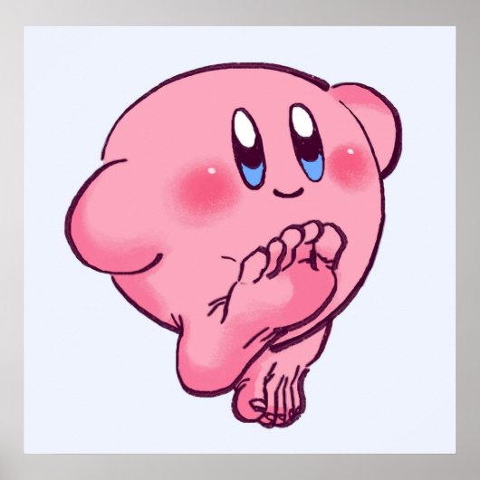 Poster Je dessine ce kirby avec des pieds mème Extrêmemen (Devant)