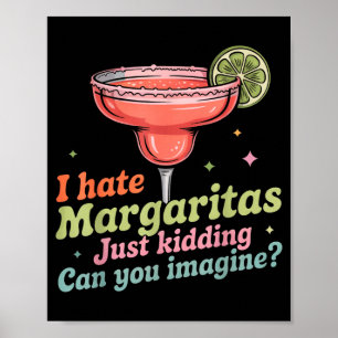 Poster Je déteste les margaritas cinco de mayo bar pub d'