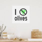 Poster Je déteste les olives noires (Cuisine)