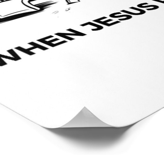 Poster Je déteste quand Jésus dirige des dinosaures dans (Coin)