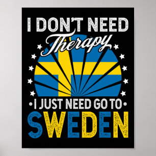 Poster Je dois juste aller en Suède - Drôle de vacances e