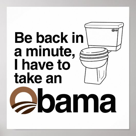 POSTER JE DOIS PRENDRE UN OBAMA (Devant)