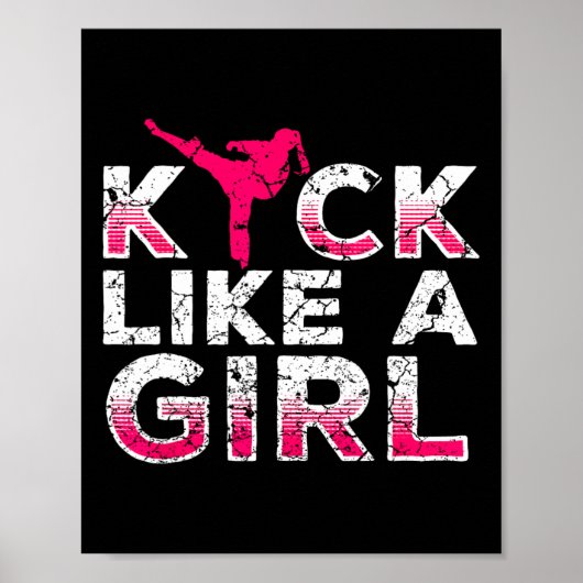 Poster Je donne des coups de pied comme une fille - kickb (Devant)