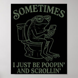 Poster Je fais caca Grenouille Drôle Mème de fantaisie
